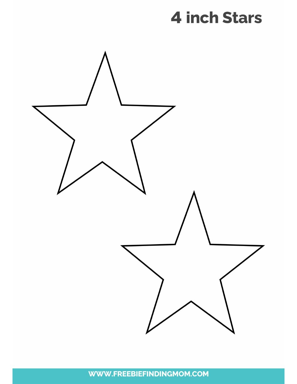 4-inch Star Templates Download Printable PDF | Templateroller