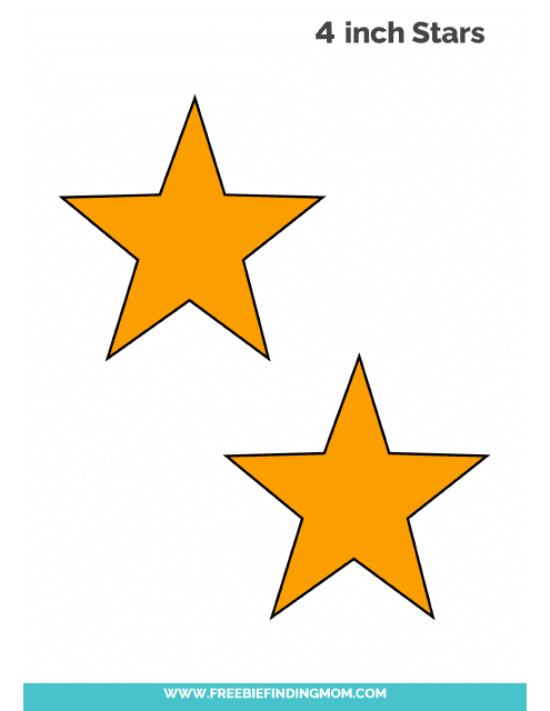 Colored 4-inch Star Templates illustration - vibrant designs for various creative purposes available at TemplateRoller