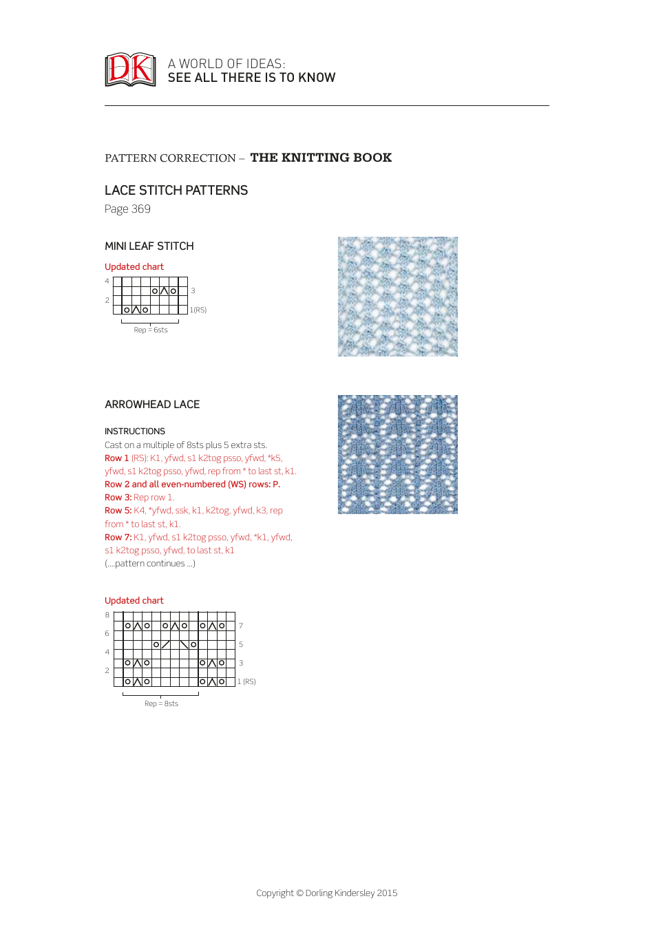 Lace Stitch Knitting Pattern Collection - Dorling Kindersley, Page 2
