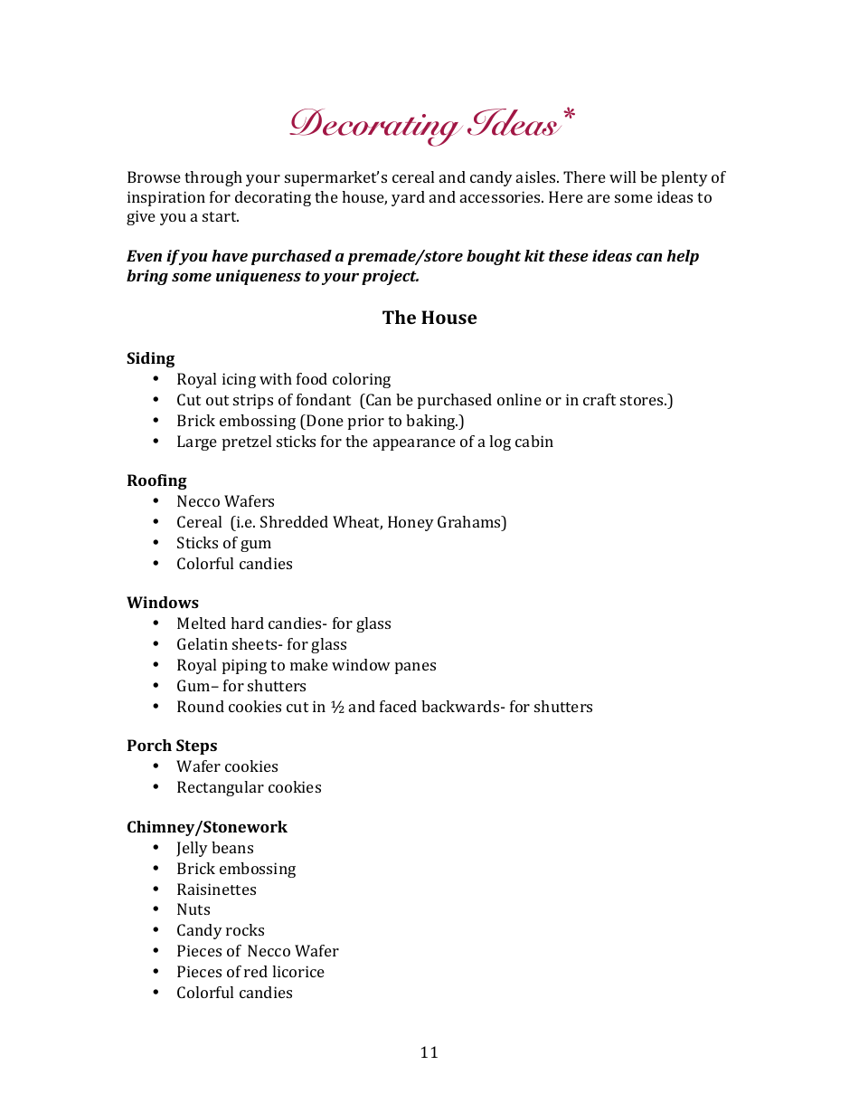 Gingerbread House Baking Templates, Page 11