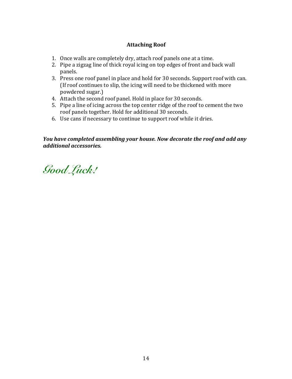 Gingerbread House Baking Templates, Page 14