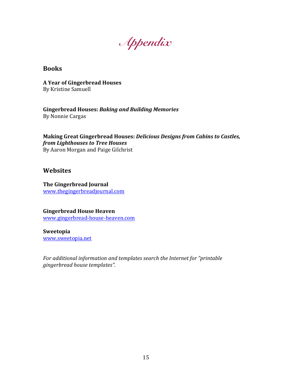 Gingerbread House Baking Templates, Page 15