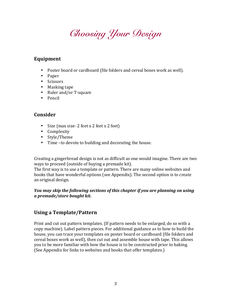 Gingerbread House Baking Templates, Page 3