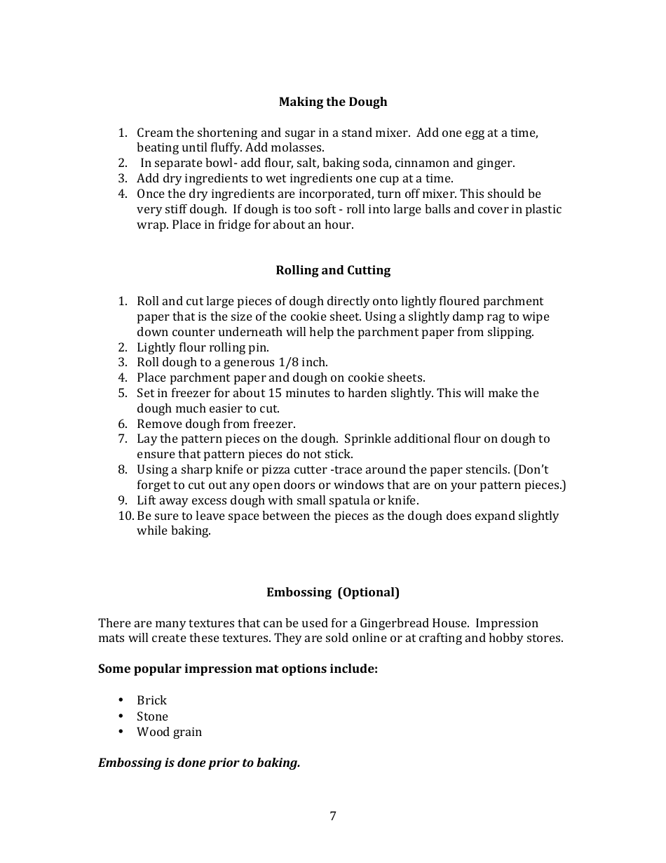 Gingerbread House Baking Templates, Page 7