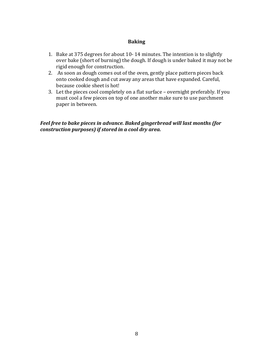 Gingerbread House Baking Templates, Page 8