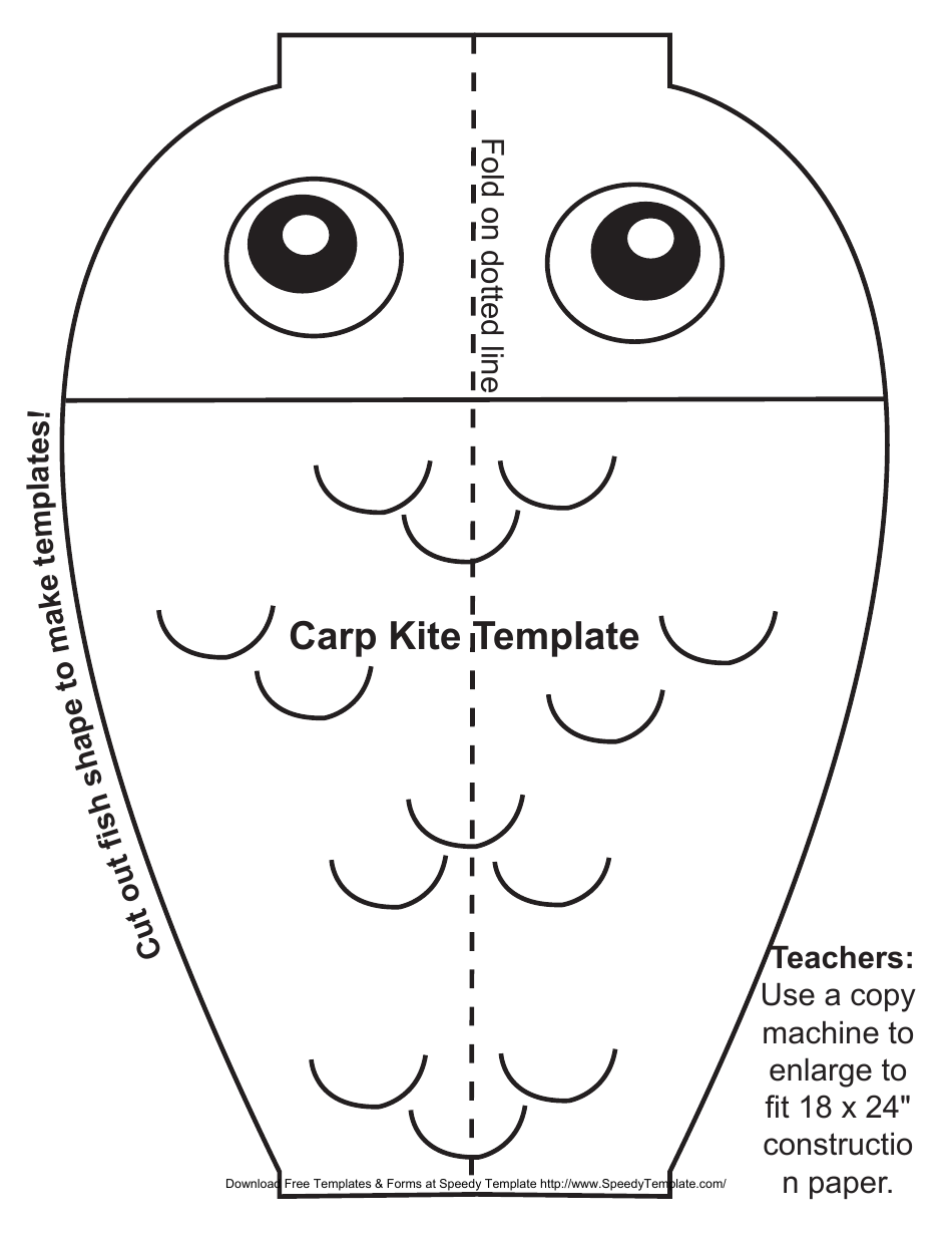 Carp Kite Template, Page 1