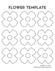 Document preview: 4 Petal Flower Templates
