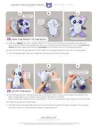 Panda Memory Bear Plush Sewing Templates - Choly Knight, Page 21