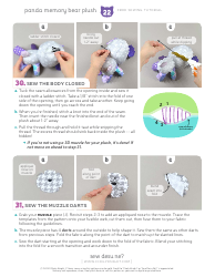 Panda Memory Bear Plush Sewing Templates - Choly Knight, Page 22