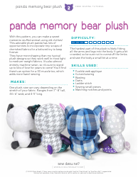 Panda Memory Bear Plush Sewing Templates - Choly Knight, Page 2