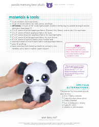 Panda Memory Bear Plush Sewing Templates - Choly Knight, Page 3