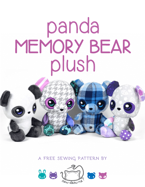 Panda Memory Bear Plush Sewing Templates - Choly Knight