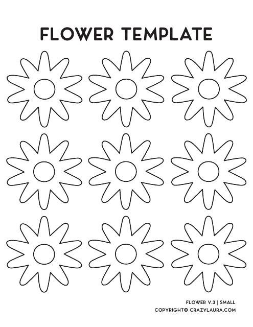 10 Petal Flower Templates