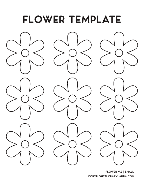 6 Petal Flower Templates