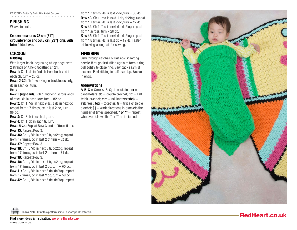 Butterfly Baby Blanket  Cocoon Patern - Coats  Clark, Page 4