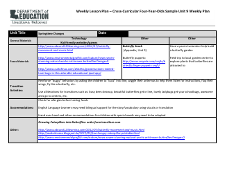 Weekly Lesson Plan - Cross-curricular Four-Year-Olds Sample Unit 9 Weekly Plan - Louisiana, Page 7