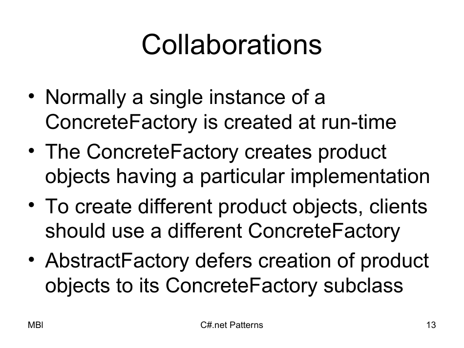 C# Patterns Cheat Sheet, Page 13