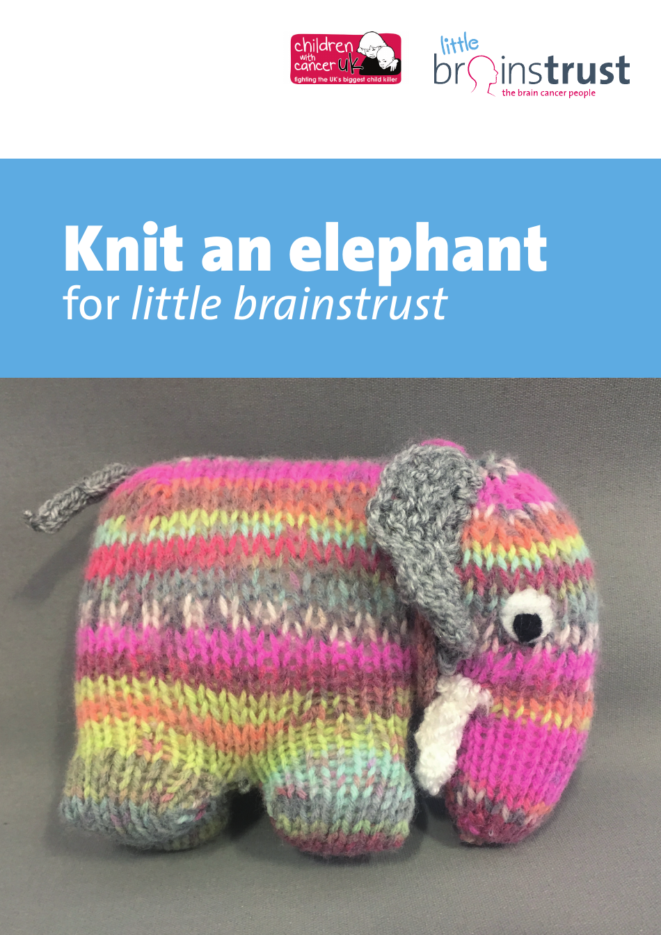 Cute Elephant Knitting Pattern front cover