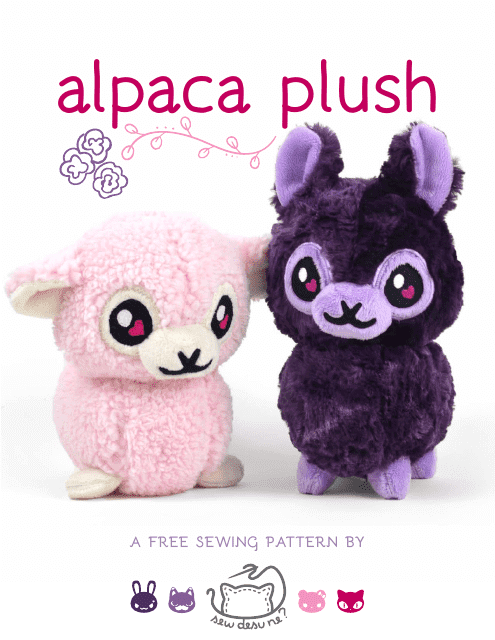 Alpaca Plush Sewing Templates Preview