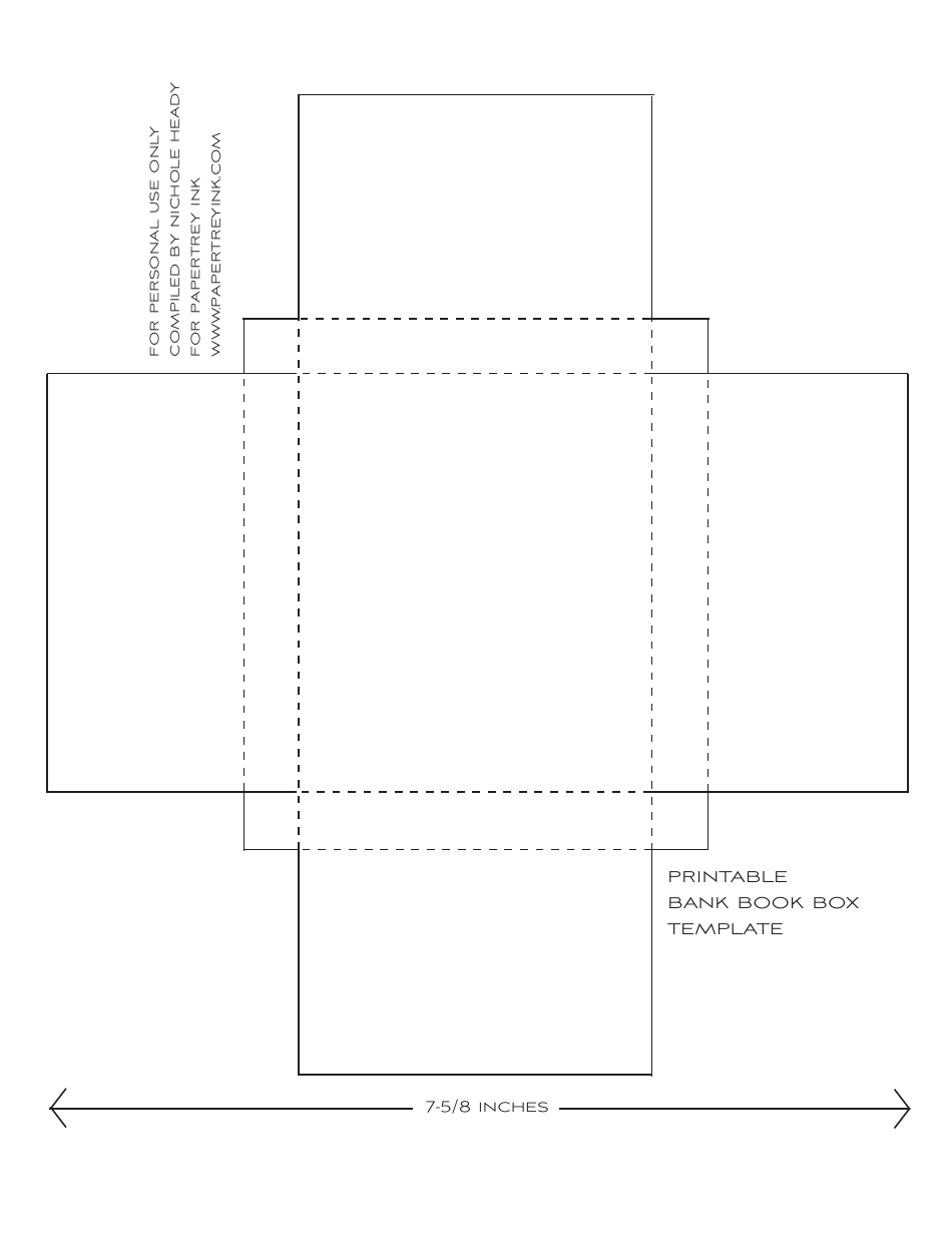 Bank Book Box Template, Page 1