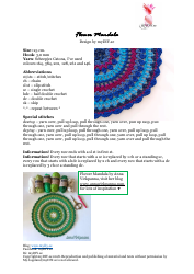 Document preview: Flower Mandala Tablecloth Crochet Pattern - Mydiy