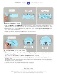 Elephant Plush Sewing Templates - Choly Knight, Page 10