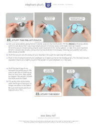 Elephant Plush Sewing Templates - Choly Knight, Page 17
