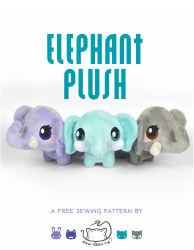 Elephant Plush Sewing Templates - Choly Knight