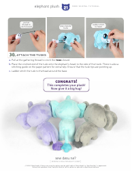 Elephant Plush Sewing Templates - Choly Knight, Page 21