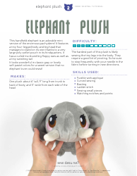 Elephant Plush Sewing Templates - Choly Knight, Page 2