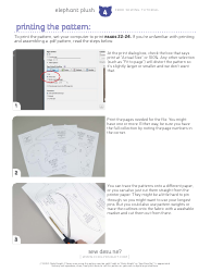 Elephant Plush Sewing Templates - Choly Knight, Page 4