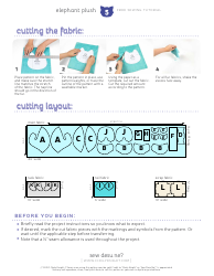 Elephant Plush Sewing Templates - Choly Knight, Page 5