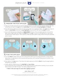 Elephant Plush Sewing Templates - Choly Knight, Page 6