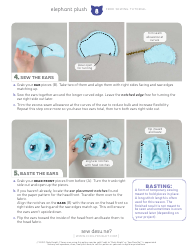 Elephant Plush Sewing Templates - Choly Knight, Page 8