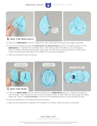 Elephant Plush Sewing Templates - Choly Knight, Page 9