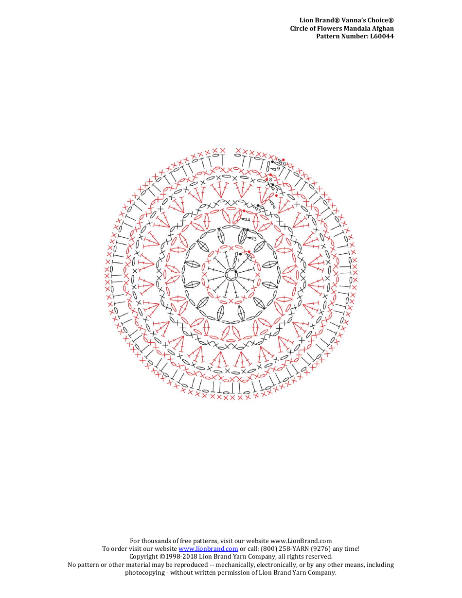 Circle of Flowers Mandala Afghan Crochet Pattern - Lion Brand Yarn Company, Page 10