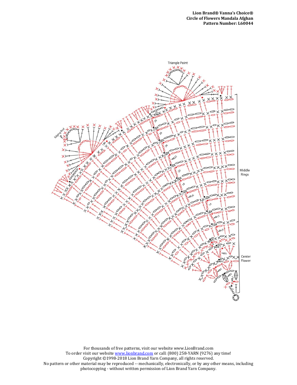Circle of Flowers Mandala Afghan Crochet Pattern - Lion Brand Yarn Company, Page 11