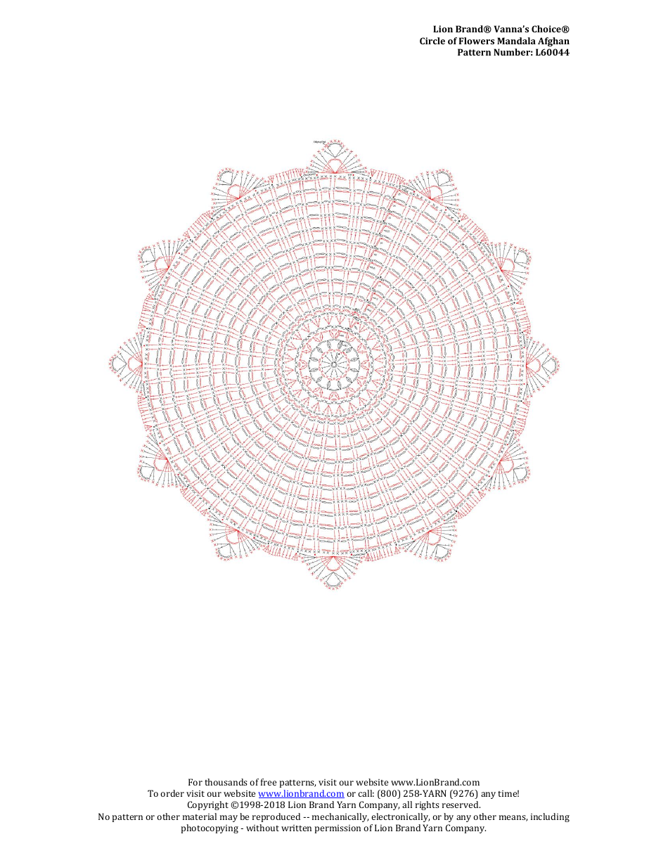 Circle of Flowers Mandala Afghan Crochet Pattern - Lion Brand Yarn Company, Page 12