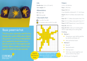 Document preview: Basic Preemie Hat Knitting Pattern