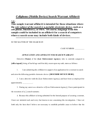 Document preview: Cellphone (Mobile Device) Search Warrant Affidavit