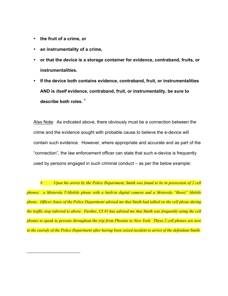 Cellphone (Mobile Device) Search Warrant Affidavit, Page 5