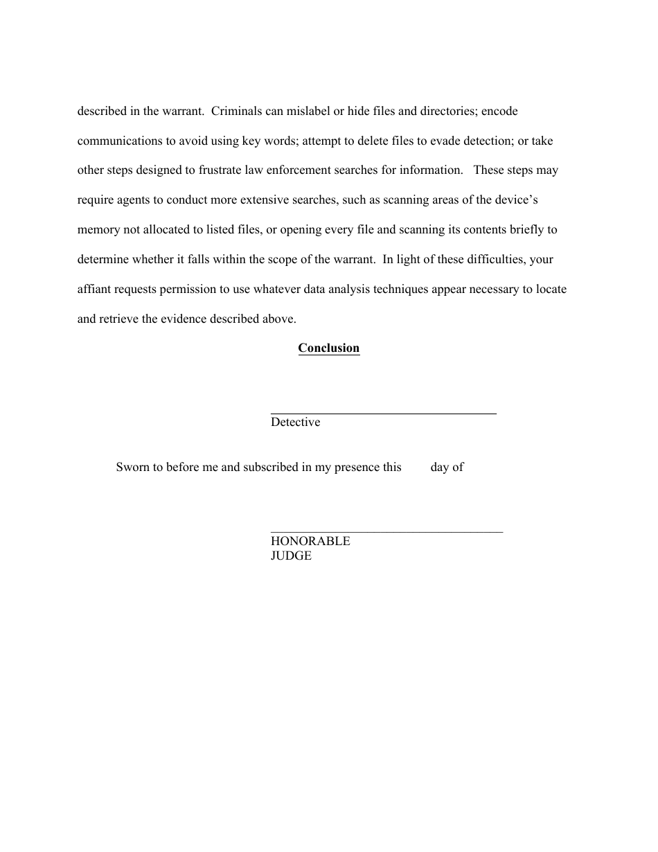 Cellphone (Mobile Device) Search Warrant Affidavit - Fill Out, Sign ...