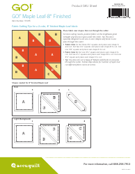 Document preview: Maple Leaf-8" Quilt Block Template