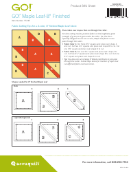 Maple Leaf-8&quot; Quilt Block Template