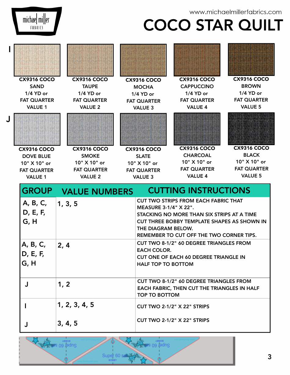 Coco Star Quilt Pattern, Page 4