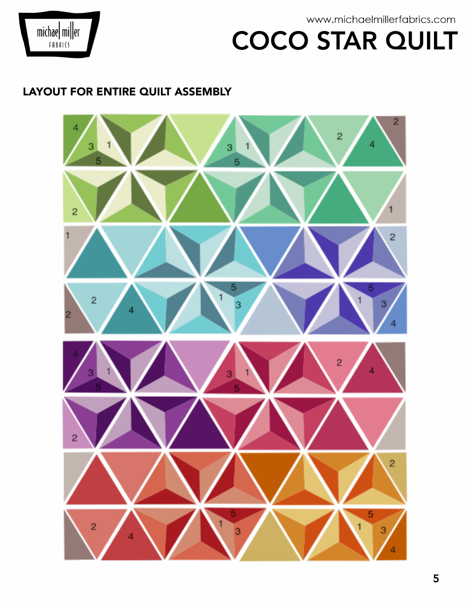 Coco Star Quilt Pattern, Page 6