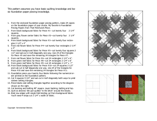 Tulip Bouquet Quilting Pattern, Page 2