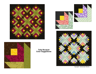 Tulip Bouquet Quilting Pattern, Page 3