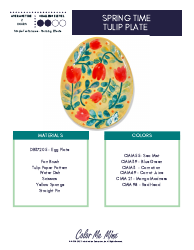 Document preview: Spring Time Tulip Plate Pattern