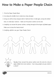 Document preview: Paper People Chain Template